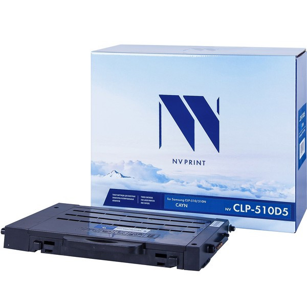 NV Print NVP-CLPC510D5C Картридж совместимый NV-CLP-C510D5 Cyan  для Samsung CLP510, 510n, ресурс: 5000 стр.