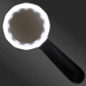 Лупа просмотровая с LED-ПОДСВЕТКОЙ, диаметр 90 мм, увеличение 10, корпус черный, BRAUBERG, 455928