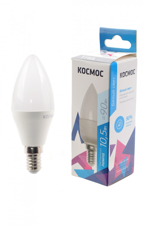 Лампа светодиодная КОСМОС LED10.5wCNE1445 10.5Вт E14 4500K BL1
