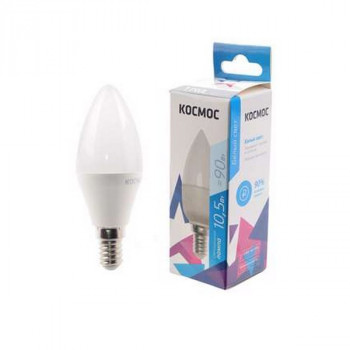 Лампа светодиодная КОСМОС LED10.5wCNE1445 10.5Вт E14 4500K BL1 Тип: C/4.5K/F-10.5/90/230/37-E14Цена: за 1 шт.