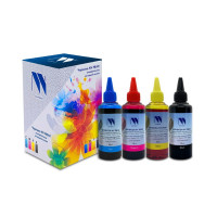 NV Print NVP-INK100U-4 Чернила универсальные на водной основе для Сanon, Epson, НР, Lexmark, комплект 4 цвета совместимые