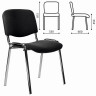 Стул STAFF Iso Lite CF-008 , хром, ткань черная С-11 (STAFF 532565)