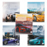 Тетрадь А5, 18 л, BRAUBERG SPORTS CAR, клетка, обложка картон, ассорти, 1шт (BRAUBERG 106479)
