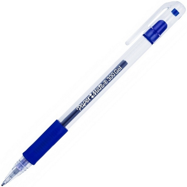 Ручка гелевая Paper Mate 300 Gel, с резиновым упором, 0,7 мм, синяя