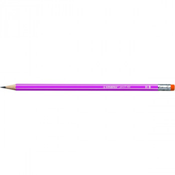 Карандаш Чернографитный Stabilo Pencil 160 Hb С Ластиком, Корпус Розовый (STABILO 2160/01-HB) 