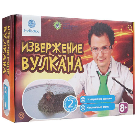 Набор для экспериментов "Опыты профессора Николя. Извержение вулкана", INTELLECTICO, 850