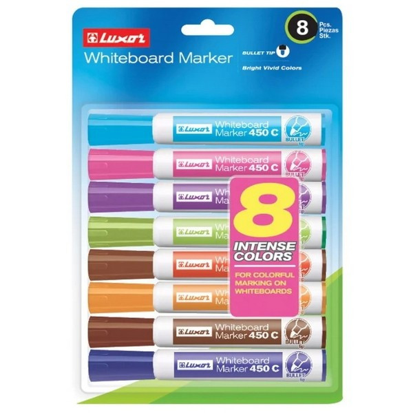 Набор маркеров для доски Luxor 450C Whiteboard Marker 8 шт. (Luxor 3650F/8BC) Уценка: Дата пр-ва 02/2020