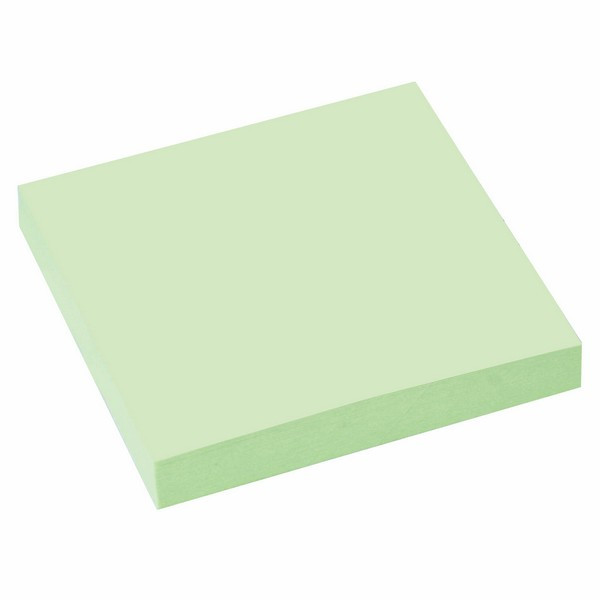 Блок самоклеящийся (стикеры) STAFF 76х76 мм, 100 листов, зеленый, 1 шт. (STAFF 126498)