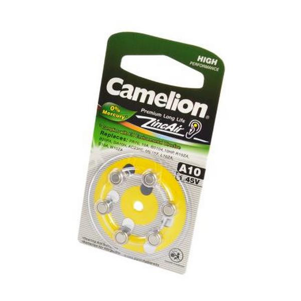 Батарейка Camelion Zinc-Air A10-BP6 (0% Hg) BL6 (Комплект 6 шт.)