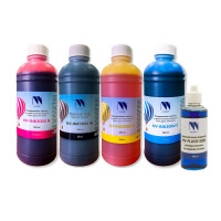 NV Print NVP-INK500U4 Чернила универсальные на водной основе, комплект 4 цвета по 500 мл + промывочная жидкость 100 мл