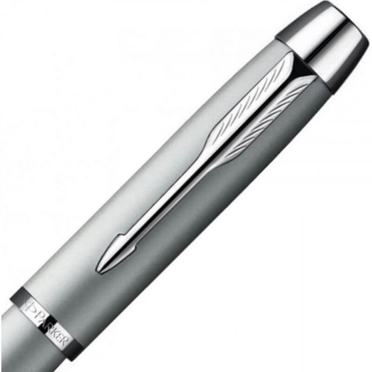 Ручка роллер PARKER I.M. Metal T221, Silver Chrome CT, Синий (PARKER S0856370)