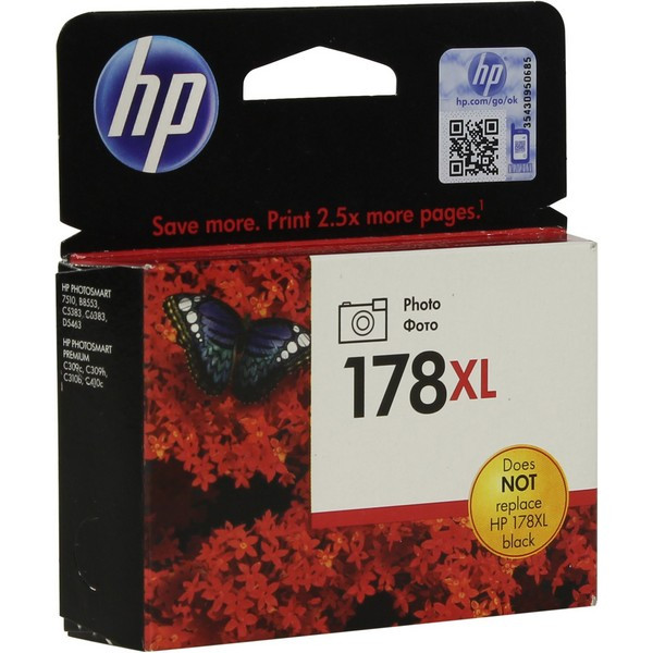 HP CB322HE Картридж №178 XL фотографический черный HP PhotoSmart C5383/C6383/D5463/B855 (8мл) Уценка: установить до 02/2012