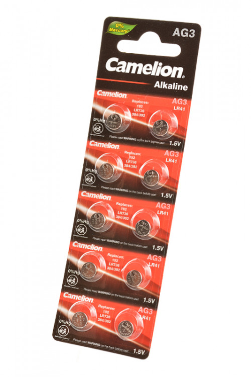 Батарейка Camelion AG3-BP10(0%Hg) AG3 392  BL10