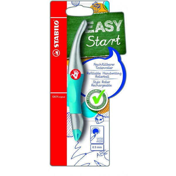 Ручка Роллер Stabilo Easyoriginal Metallic Для Правшей Синий, Корпус Неоновый Синий (STABILO B-47689-5)