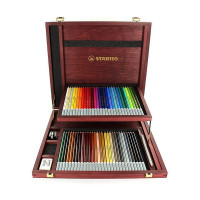 Пастель Stabilo Carbotello цветная, 60 цветов, деревянный футляр (STABILO 1460-1)