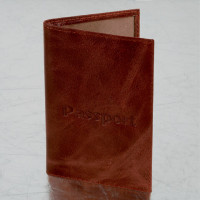 Обложка для паспорта натуральная кожа пулап, "Passport", кожаные карманы, коричневая, BRAUBERG, 238197