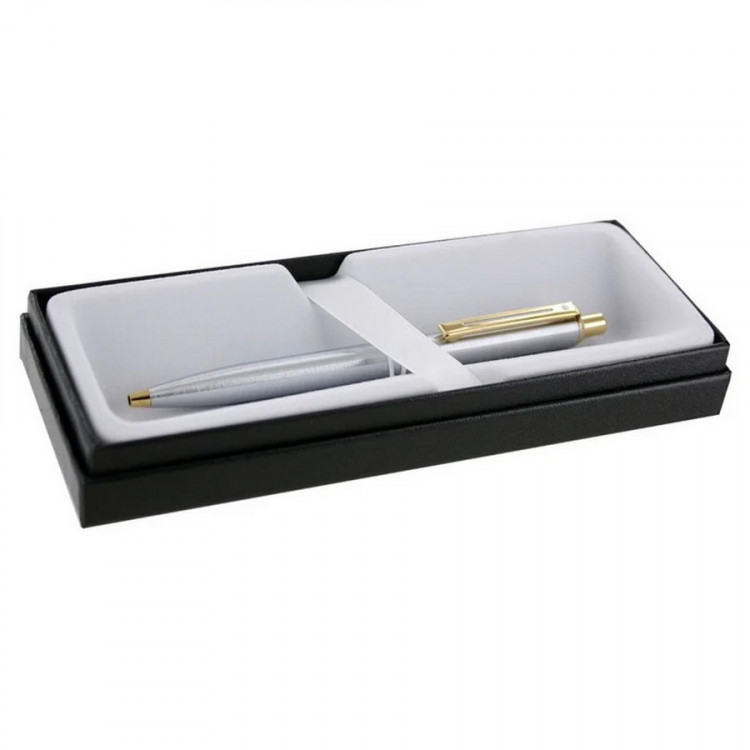 Ручка шариковая автоматическая Sheaffer Sentinel 325 Brushed Chrome, Gold Tone Trim, Синяя (SHEAFFER SВ32550С/E232551)