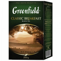 Чай листовой GREENFIELD "Classic Breakfast" черный крупнолистовой 200 г, 0792-10