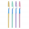 Ручка шариковая STABILO liner Pastel 808 F синяя, корпус ассорти, 4шт в блистере (STABILO 808P/4-4B, 808P/4-2B)