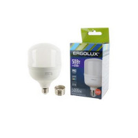 Лампа светодиодная ERGOLUX LED-HW-50W-E40-6K серия PRO 50Вт Е27 6500К с переходником на E40 BL1