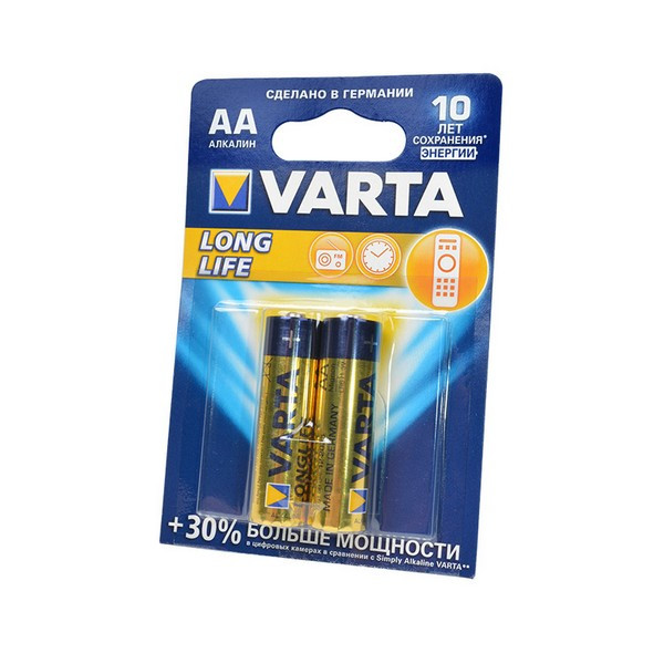 Батарейка VARTA LONGLIFE 4106 LR6 BL2 (Комплект 2 шт.)