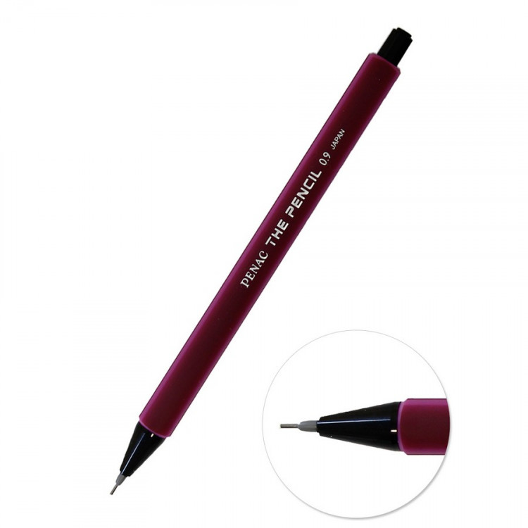Карандаш механический Penac The Pencil, 0,9 мм., НB, Бордовый (PENAC SA2005-02)