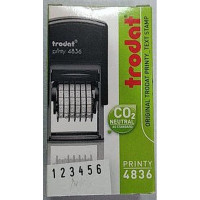 Нумератор мини Trodat Printy 4836, 6-разрядный, шрифт 3,8 мм, синий (Trodat 53199)