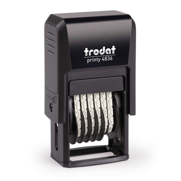 Нумератор мини Trodat Printy 4836, 6-разрядный, шрифт 3,8 мм, синий (Trodat 53199)