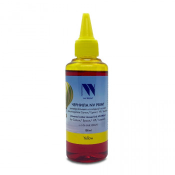 NV Print NVP-INK100UY Чернила универсальные на водной основе NV-INK100UY для аппаратов Сanon / Epson / НР / Brother (100 ml) Yellow совместимые NVP-INK100UY, Совместимость: , ресурс: 0 стр.