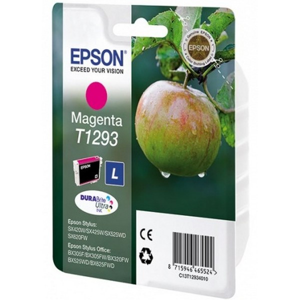 Epson C13T12934012 Картридж пурпурный T1293 для Epson SX420W/SX425W/B42/BX305F/BX320FW/BX525WD/WF-7015/7515/7525 (до 395 стр.)