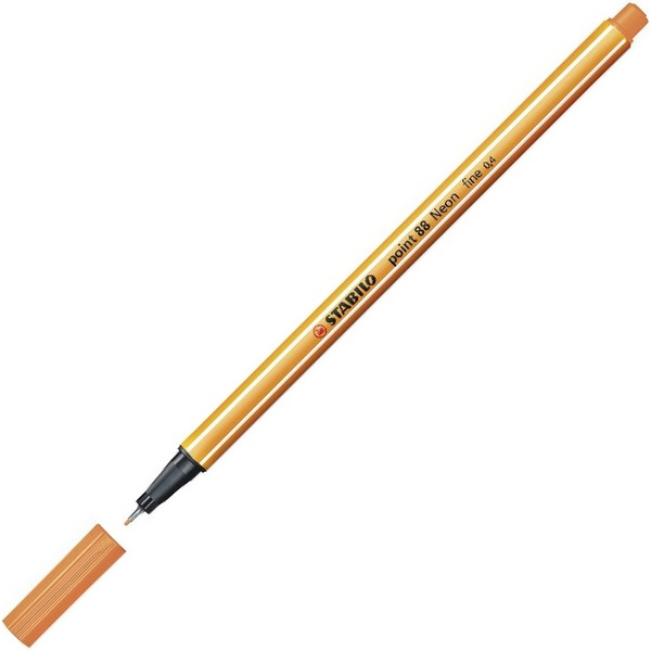Ручка капиллярная Stabilo Point 88 0,4 мм, 88/054 оранжевый неон (Stabilo 88/054)