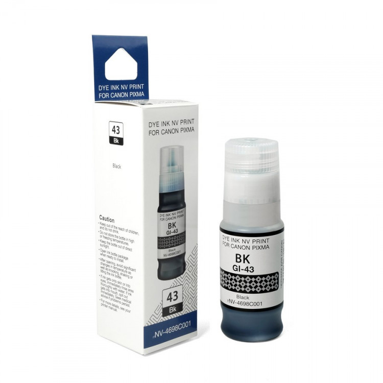 NV Print NVP-4698C001 Чернила GI-43 BK (NV-4698C001) для Canon Pixma G540, G640 (70 мл) Black (в коробке) совместимые NV Print NVP-4698C001 Чернила GI-43 BK (NV-4698C001) для Canon Pixma G540, G640 (70 мл) Black (в коробке) совместимые