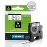 DYMO S0720530 Картридж с лентой DYMO 12 мм х 7 м. , пластик, черный на белой ленте