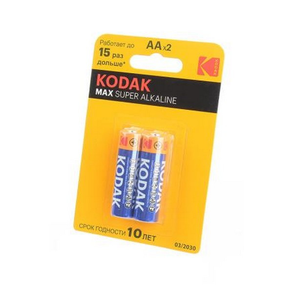 Батарейка Kodak MAX Super Alkaline LR6 BL2 (Комплект 2 шт.)