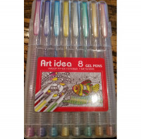 Набор гелевых ручек Art Idea металлик, 8 цветов (Art Idea 240456)