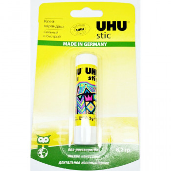 Клей-карандаш UHU Stic  8,2 гр. Серия Неон, ассорти, 1 шт. (UHU 27 NEON)* Лимитированная серия. Цвет корпуса в ассортименте.
