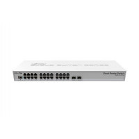 MikroTik CRS326-24G-2S+RM Коммутатор MikroTik CRS326-24G-2S+RM 24 Gigabit port switch with 2 x SFP+ cages in 1U rackmount case, Dual boot (RouterOS or SwitchOS)