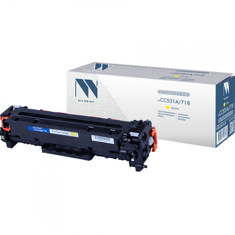 NV Print NVP-CC532A/718Y Картридж совместимый NV-CC532A / NV-718 Yellow универсальные для HP / Canon Color LaserJet CP2024 /  CP2024n /  CP2024dn /  CP2025 /  CP2025n /  CP2025dn /  CP2026 /  CP2026n /  CP2026dn /  CP2027 /  CP2027n /  CP2027dn /  LBP 720