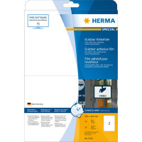 HERMA 9535 outdoor Этикетки самоклеющиеся Полиэстровые А4, 210 x148, цвет: Белый, клей: перманентный, для печати на: лазерных аппаратах, в пачке: 10 листов/20 этикеток