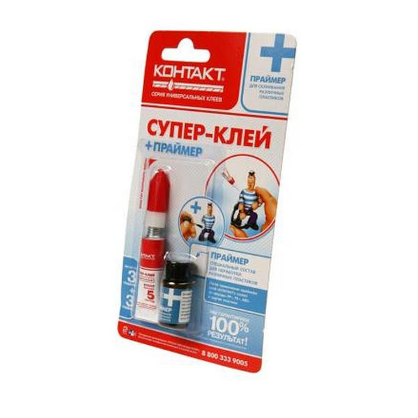 КОНТАКТ Супер-клей + ПРАЙМЕР (3г) BL1 Клей