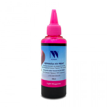 NV Print NVP-INK100ULM Чернила универсальные на водной основе NV-INK100ULM для аппаратов Сanon / Epson / НР / Brother (100 ml) Light Magenta совместимые NVP-INK100ULM, Совместимость: , ресурс: 0 стр.
