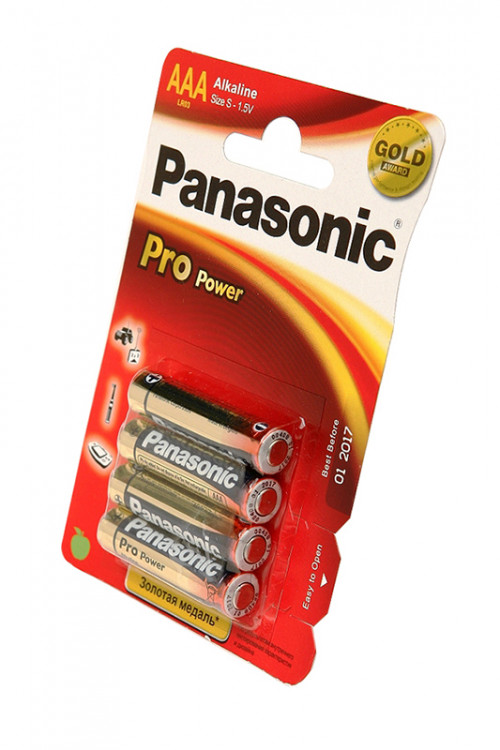 Батарейка Panasonic Pro Power LR03PPG/4BP LR03 BL4 (Комплект 4 шт.)