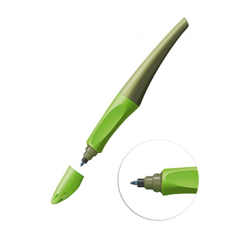 Ручка роллер STABILO fun, 0,5мм, корпус зеленый, синий, блистер (STABILO B-46919-5)