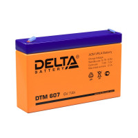 Energon Delta DTM 607 Аккумуляторная батарея DELTA DTM 607 (6В / 7Ач, Тип: AGM, Клемма: F1, ДхШхВ: 151х34х94мм (Полная высота: 100мм), срок службы: 6 лет, Гарантия: 1г, вес: 1,2кг)