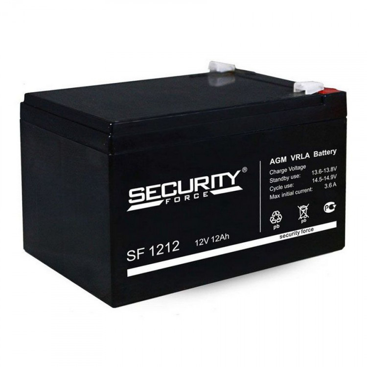 Energon Delta SF 1212 Аккумуляторная батарея Security Force (DELTA) SF 1212 (12В / 12Ач, Тип: AGM, Клемма: F2, ДхШхВ: 151х98х95мм (Полная высота: 101мм), срок службы: 3-5 лет, Гарантия: 1г, вес: 3,8кг)