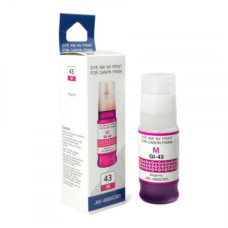 NV Print NVP-4680C001 Чернила GI-43 M (NV-4680C001) для Canon Pixma G540, G640 (70 мл) Magenta (в коробке) совместимые