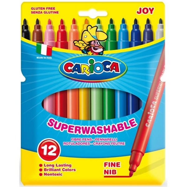 Фломастеры Carioca Joy, набор 12 цветов (40531)