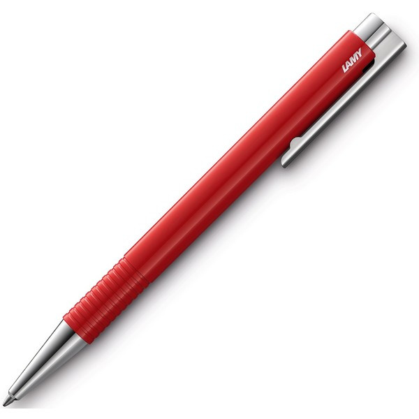 Ручка шариковая автоматическая LAMY Logo M+ цвет: красный, стержень: синий, арт.: 204-Red Уценка: без упаковки