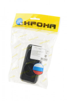 Колодка КРОНА КБ21-Ч 2 розетки, черная BL1 Тип: 2Rs/AHЦена: за 1 шт.