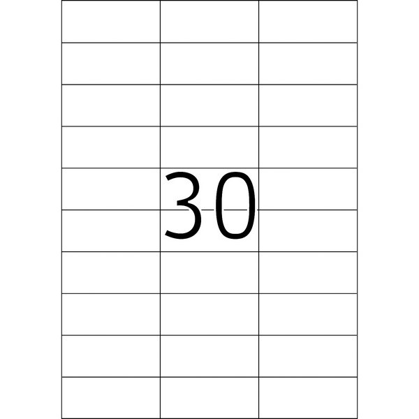 HERMA 4456 Этикетки самоклеющиеся Бумажные А4, 70.0 x 29.7, цвет: Белый, клей: перманентный, для печати на: струйных и лазерных аппаратах, в пачке: 100 листов/3000 этикеток